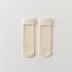 Conforto aconchegante: Meias de pelúcia sólidas e casuais para calor e estilo