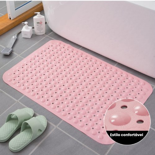 Duche em segurança - Tapete de duche com ventosa