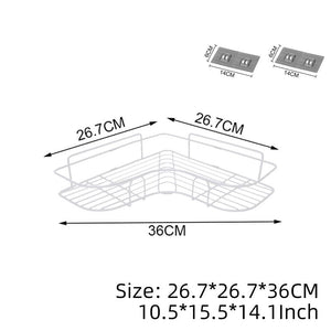 Elegância triangular: Estante de canto para casa de banho para uma otimização elegante do espaço