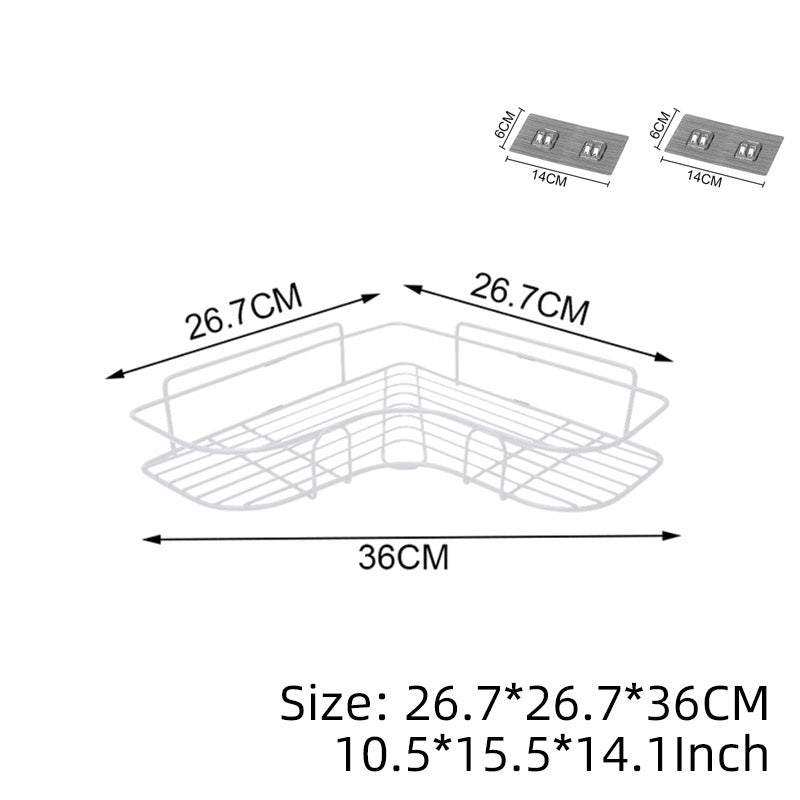 Elegância triangular: Estante de canto para casa de banho para uma otimização elegante do espaço