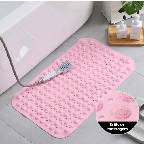 Duche em segurança - Tapete de duche com ventosa