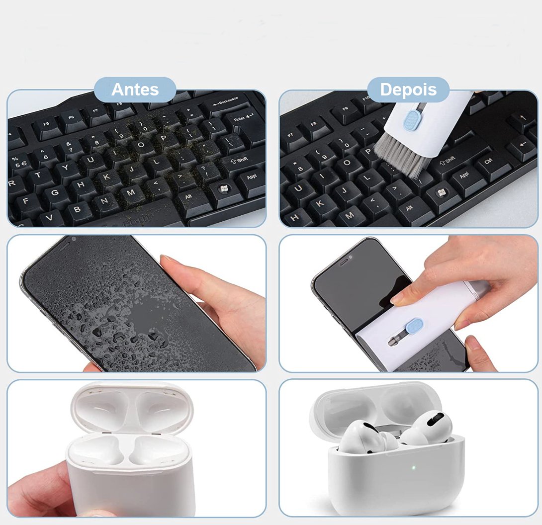 Kit de limpeza 7 em 1 para electrónica - Innovoda