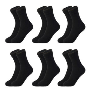 Meias térmicas em veludo, nylon e lã sem costuras - Tamanho único 35-40 (6 pares) - Innovoda