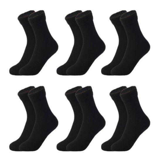 Meias térmicas em veludo, nylon e lã sem costuras - Tamanho único 35-40 (6 pares) - Innovoda